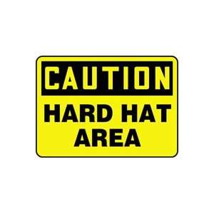  CAUTION HARD HAT AREA Sign   10 x 14 .040 Aluminum