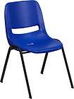 Lot 10 Blue High Impact Plastic Stack Classroom Chairs