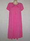 Shadowline Bubblegum Pink Nylon Loose Fit Embroidered Nightgown Size S