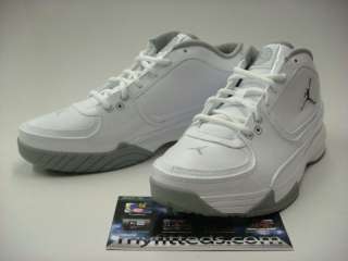 Nike Air Jordan Team ISO Low White Metallic Silver Grey Mens Sneakers 