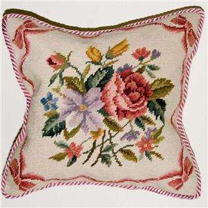 Hand Stitched Wool Needlepoint 14 Cushion Cover #T02  
