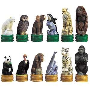  Chess Set   Endangered Species Chess Set   3.5 Height   Board 