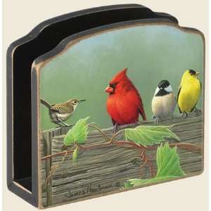 The Rail Birds Collection Wooden Napkin Holder  Kitchen 
