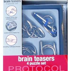  Brain Teasers 4 Puzzle Set Toys & Games