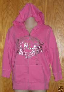 RALPH LAUREN Pink Hoodie Foil Logo Jacket Misses M NWT  