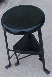 Industrial Machine Age metal task stool unusual  