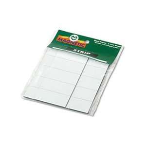 Magnetic Write On/Wipe Off Pre Cut Strips, 2 x 7/8, White, 25/Pack 