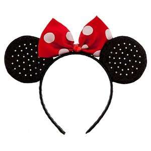   Mouse, Classic Red Sparkle Headband Ears, Halloween Costume Accessory