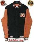 Suede Leather Jacket   Cincinatti Bengals