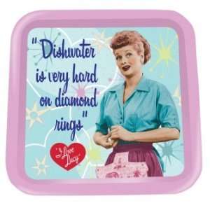  I Love Lucy Tin Tray  Dishwater Is Very Hard on Diamond 