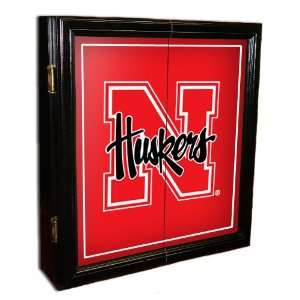    Nebraska Huskers MVP Black NCAA Dart Cabinet