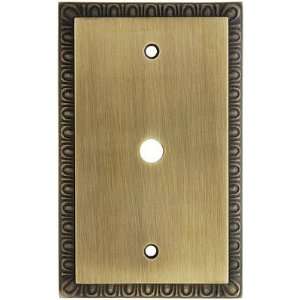  Brass Wall Plates. Egg & Dart Design Cable Outlet Cover In 