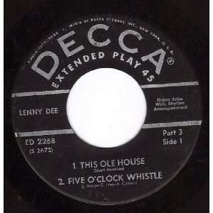   Street Rag/Good Night Sweetheart (VG  45 rpm) Lenny Dee Music