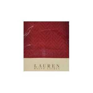  Ralph Lauren Basketweave Oblong Tablecloth, Barn Red, 60 x 