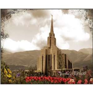  LDS Oquirrh Mountain Temple 3 12x10 Plaque   Framed Legacy 