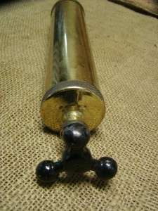 RARE Vintage Brass & Metal Grease Gun Pump Antique Old  