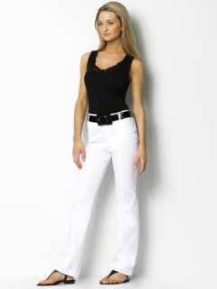 NWT Ralph Lauren Caitlin Cotton Twill Stretch Pant White {4 6 8 10 12 