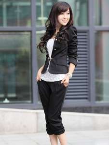   OL Business Suit Blazer Jacket puff sleeves XS/S/M Fashion Womens Coat