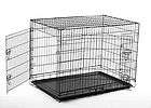 New 42 Dog Cage Folding Metal Dog Crate 2 doors Pet Kennel Portable 