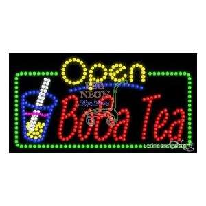 Boba Tea LED Business Sign 17 Tall x 32 Wide x 1 Deep