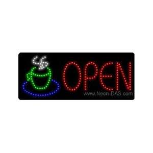  Coffee Shop Open LED Sign 11 x 27