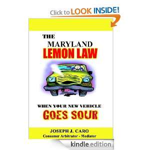   Maryland Lemon Law   When Your New Vehicle Goes Sour (Lemon Law books