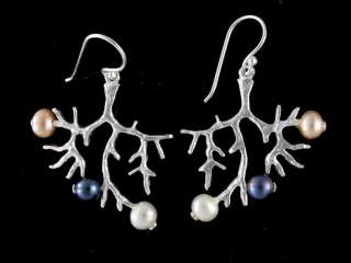   tree branch dangle silver earrings size 1 5 x 0 4 incl hook weight