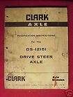 clark ds 12151 drive steer axle modification directions expedited 