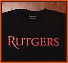 Rutgers Authentic Lettering Medium Black NCAA T Shirt