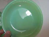   PIECES FIRE KING JANE RAY JADITE DINNER PLATE SOUP BOWL SUGAR  