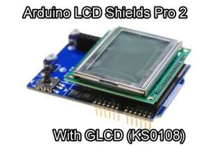Arduino LCD Shield Pro + GLCD 128x64 LCD + i2C 0.96 OLED  