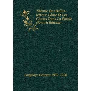   Dans La Parole (French Edition) Longhaye Georges 1839 1920 Books
