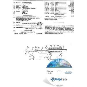  NEW Patent CD for METHOD OF MAKING ACCURATELY DIMENSIONED 