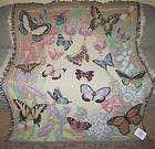 New Butterfly in Flowers Afghan Throw Blanket Monarch Insect Flight 