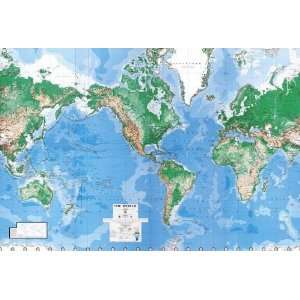  Environmental Graphics Giant World Map Wall Mural   Dry 