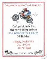 20 Custom Birthday Party/Invitations/Motorcycle/Bike  