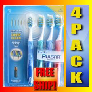 LOT OF 4 ORAL B PULSAR POWER TOOTHBRUSH TOOTHBRUSHES  