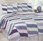 American Traditions Melissa Blue Twin Quilt with Sham QS2798TW 2300