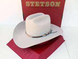 Stetson Cowboy Hat 4X Beaver Fur Felt Grant Silverbelly  