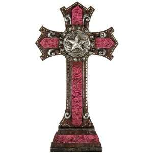  Carson Home Accents 13079 Rustic Pink Standing Cross with 