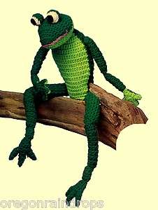Princely Frog Crochet Pattern   Vintage Stuffed Toy  