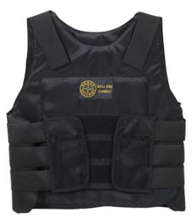 BLACK AIRSOFT BB PAINTBALL TACTICAL HUNTING VEST ADJUST  