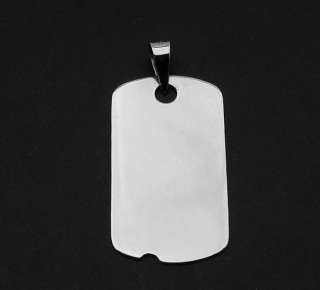 SOLID ENGRAVABLE DOG TAG DISC CHARM PENDANT 14K WHITE GOLD