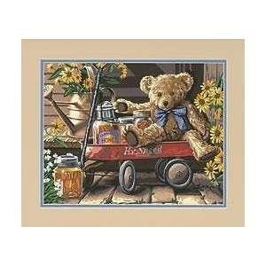  Teddy in Wagon (14x11) Med. Toys & Games
