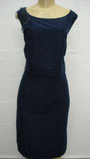 Tahari women dress sleeveless Karen navy blue size 20W 883806214969 
