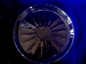 Vintage 13 Pressed Glass Cake Plate / Round Platter  
