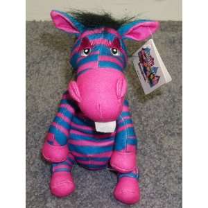   Small World 9 Multi Colored Zebra Plush Bean Bag Doll Mint with Tags