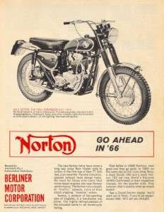 1966 Norton Atlas 750 Scrambler Motorcycle Original Ad  