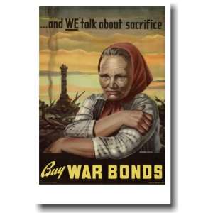  And We Talk About Sacrifice   Buy War Bonds   Vintage 