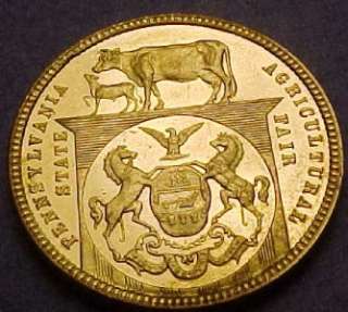 Medal Pa State Agriculture Fair & Intl Sheep & Wool Show 1880 great 